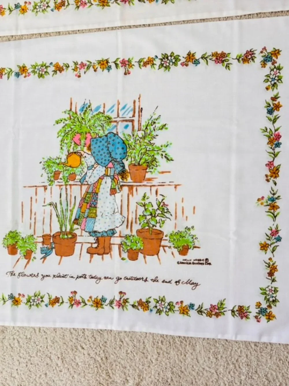 Set of Vintage 70's American Greetings Holly Hobbie pillowcases